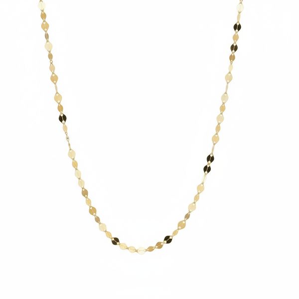 زنجیر پولکی طلا 18 عیار زنانه شریف زر مدل استار