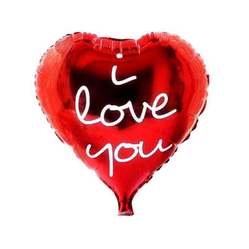 بادکنک فویلی طرح قلب مدل I LOVE YOU