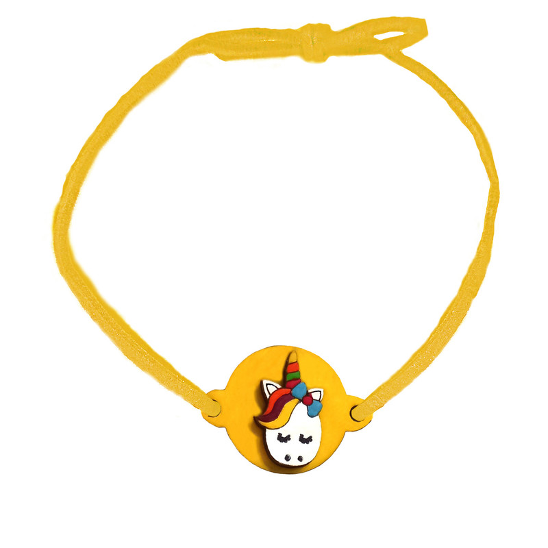 دستبند دخترانه مدل اسب تک شاخ کد YELL-UNICORN-002