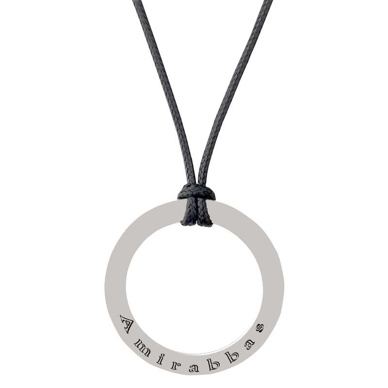 گردنبند نقره مردانه لیردا مدل اسم امیرعباس 72503