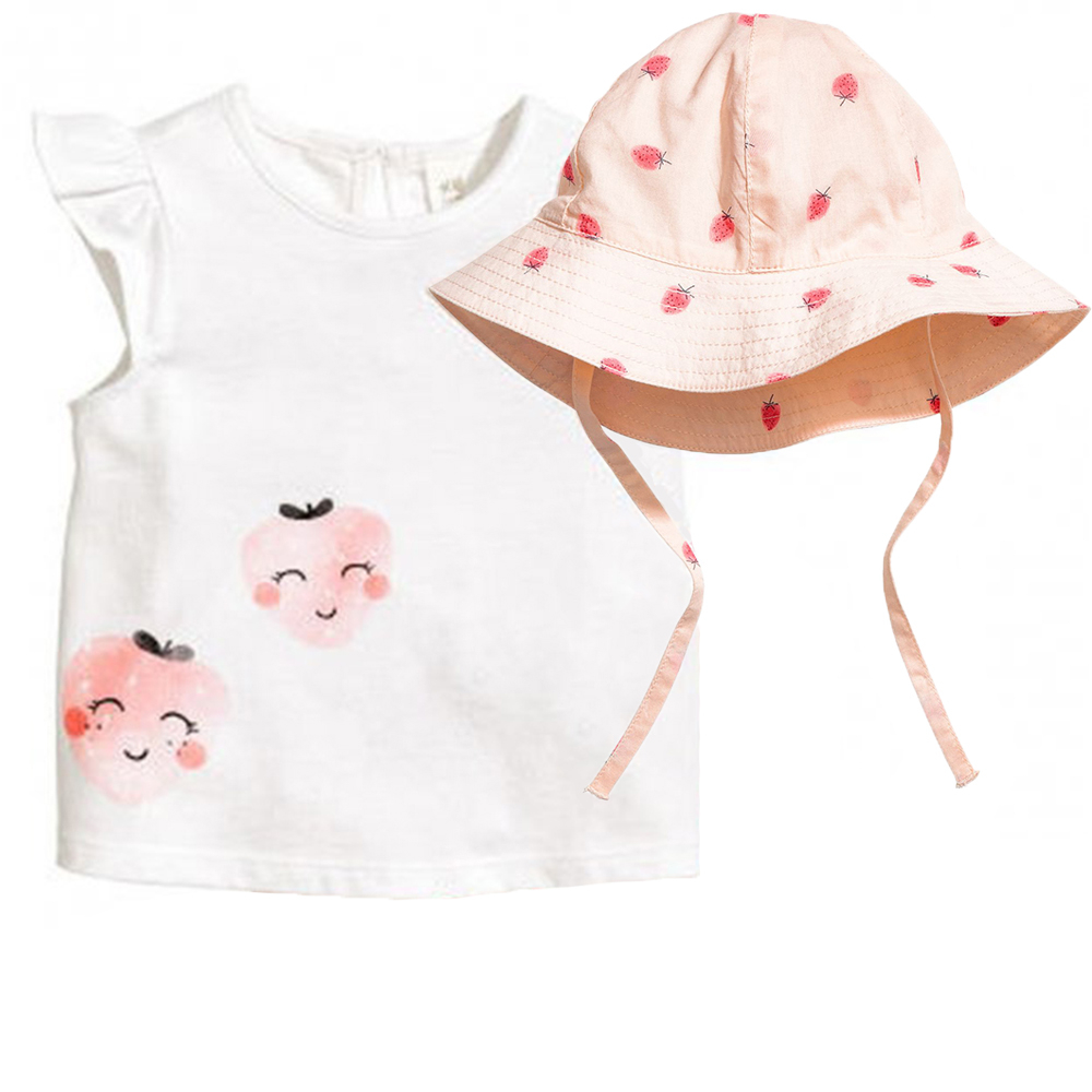 ست تی شرت و کلاه نوزادی اچ اند ام مدل 0465572