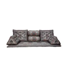 سرویس 7 تکه پشتی طرح ترمه گردویی کد 1