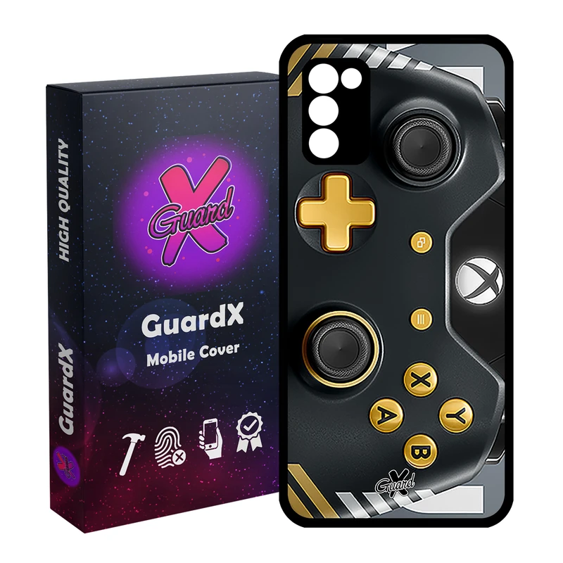 کاور گارد ایکس طرح XBox Conroller مدل Glass10090 مناسب برای گوشی موبایل سامسونگ Galaxy A02s / M02s