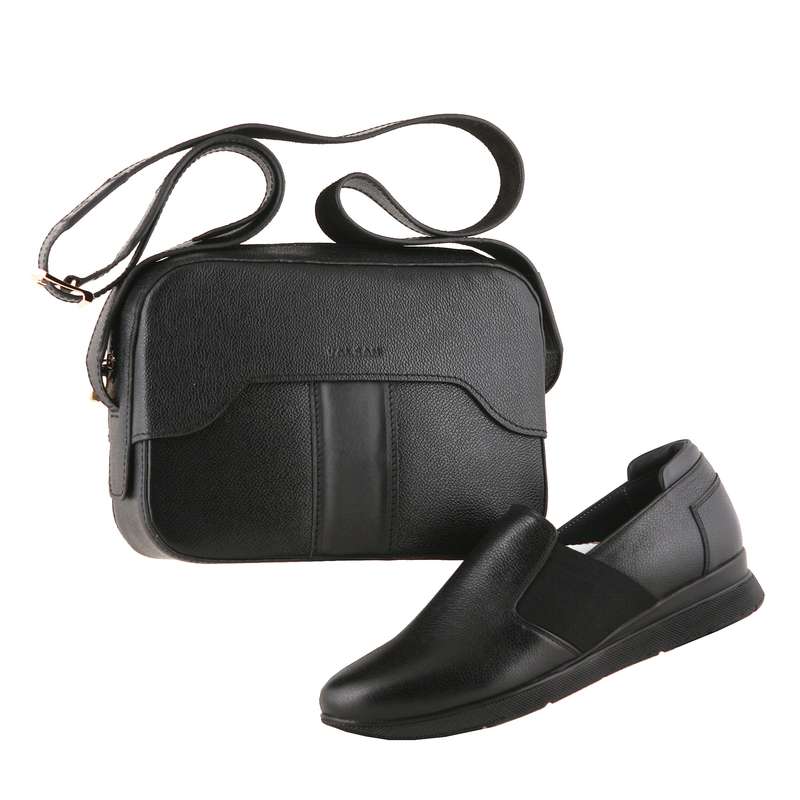 ست کیف و کفش زنانه چرم یلسان مدل ایزابل کد FARIHA-MC-913-msk ست کیف و کفش زنانه چرم یلسان مدل ایزابل کد FARIHA-MC-913-msk