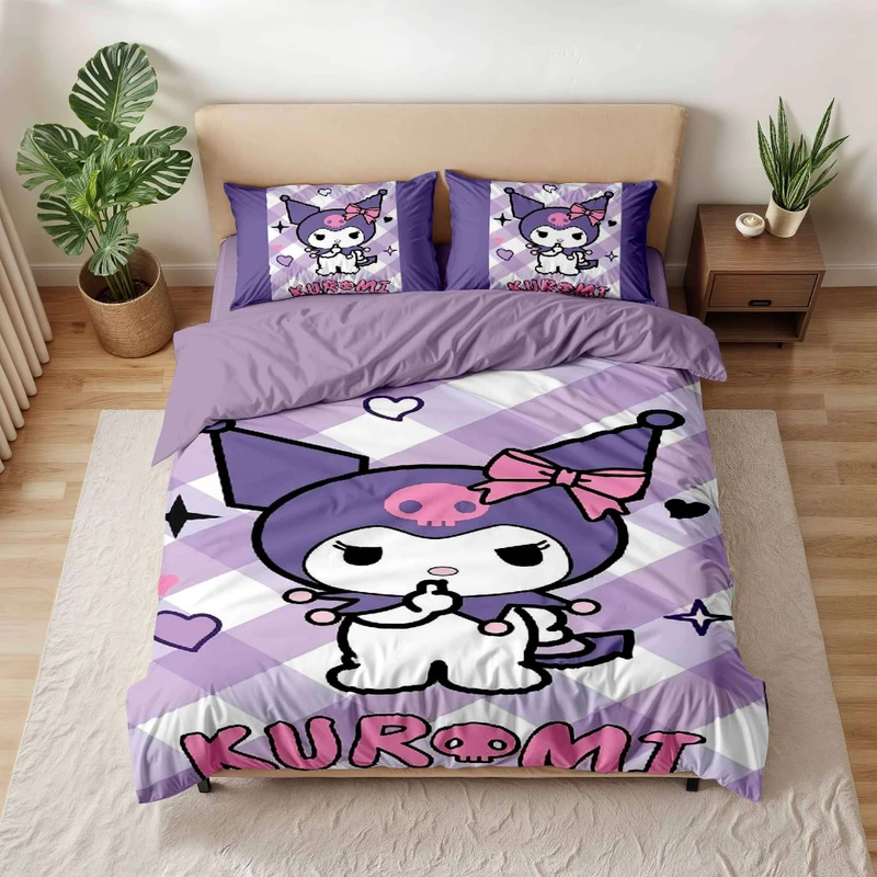 سرویس خواب 1 نفر 5 تکه مدل کرومی کد kuromi 320