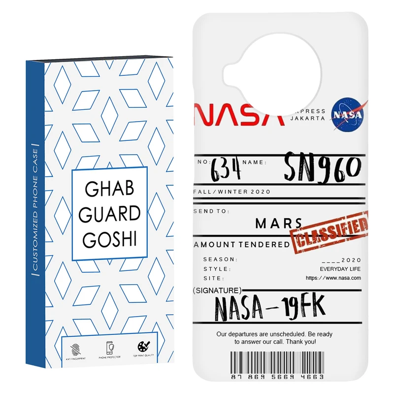 کاور قاب گارد گوشی طرح ناسا کد Dimo-192 مناسب برای گوشی موبایل شیائومی Mi 10t lite