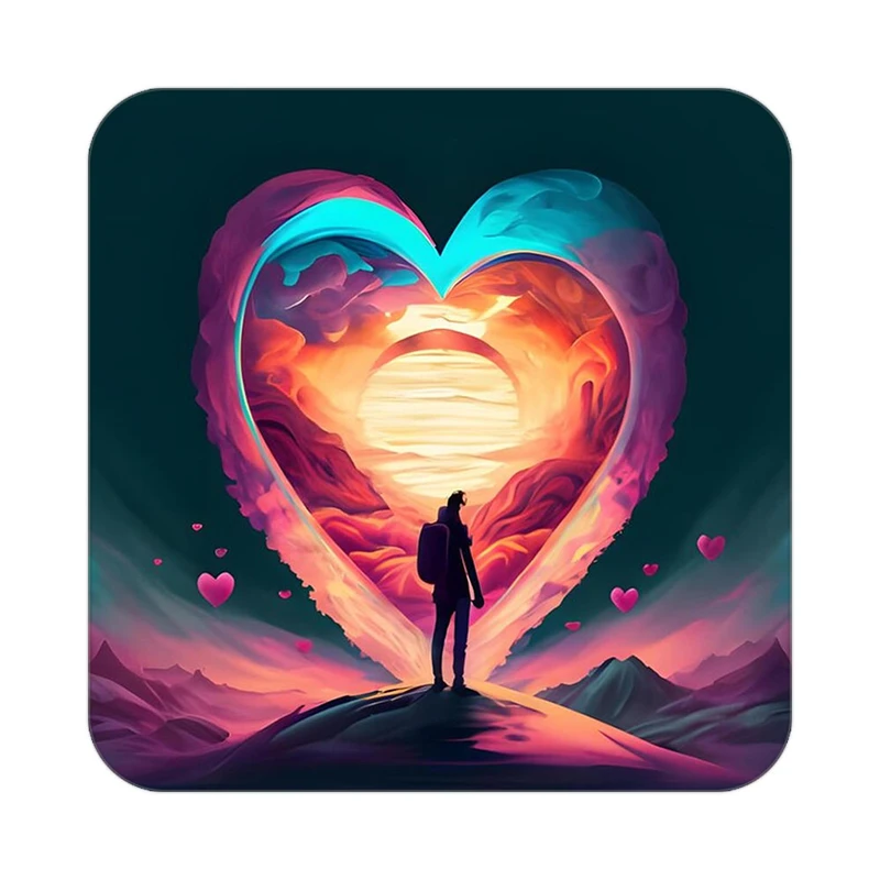 زیر لیوانی کاکتی مدل عاشقانه کد mp12436