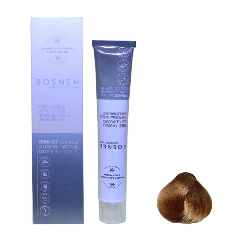 رنگ مو بوسنه مدل FREE AMMONIA شماره 9.13 حجم 100 میلی لیتر رنگ بلوند شنی خیلی روشن