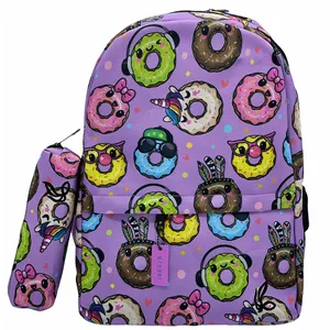 کوله پشتی ساراسا طرح دونات مدل Donat 02 به همراه جامدادی