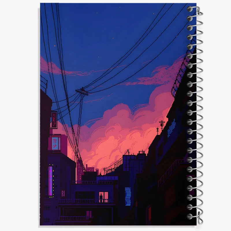 دفتر مشق 50 برگ خندالو طرح منظره غروب کد F5282