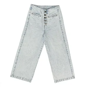 شلوار جین زنانه مدل واید لگ 