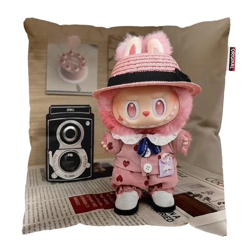 کوسن پاد آفرین مدل عروسک لبوبو کد PK401986 سایز 40*40 سانتی متر