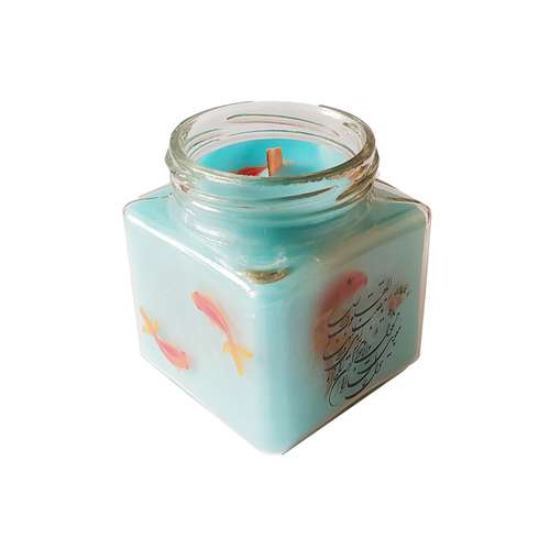 شمع لیوانی معطر هیوا مدل ماهی طرح نوروز کد 17