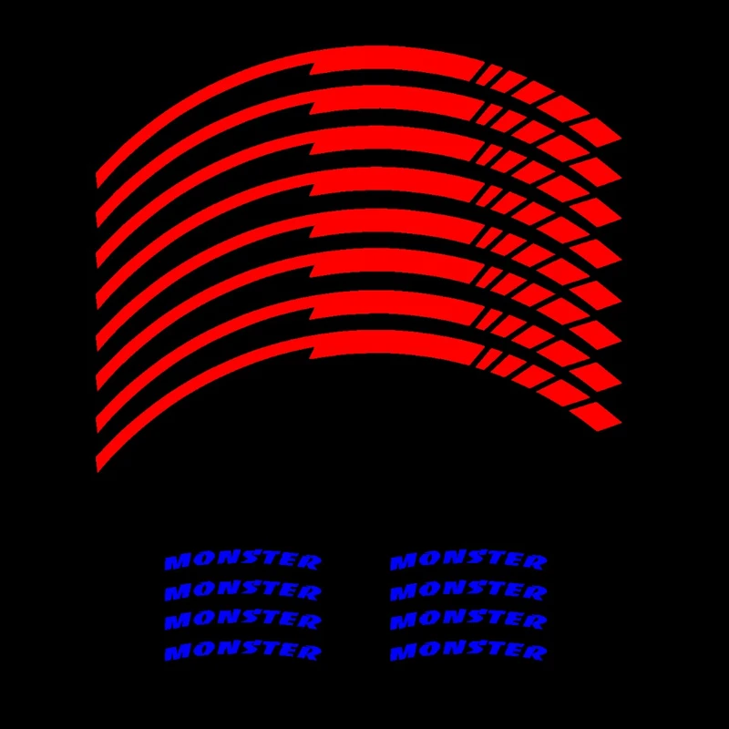 برچسب رینگ موتور سیکلت کد 16 مجموعه 16 عددی