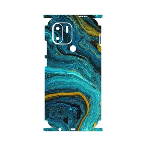 MAHOOT Turquoise marblewith golden streaks-FullSkin Cover Sticker for Xiaomi Redmi A1 Plus