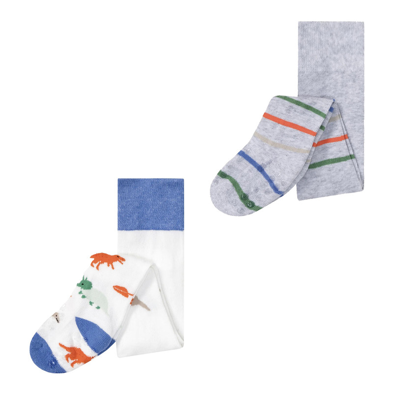 جوراب شلواری نوزادی لوپیلو مدل دایناسوری 2024 مجموعه دو عددی