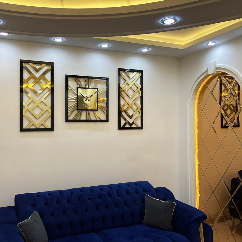 ساعت دیواری اِلِنسی مدل SD-080 کد AV027 به همراه آینه