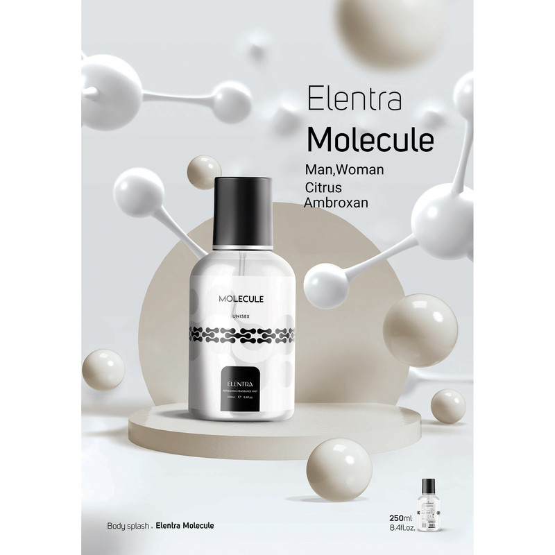 بادی اسپلش مردانه النترا مدل Molecule حجم 250 میلی لیتر