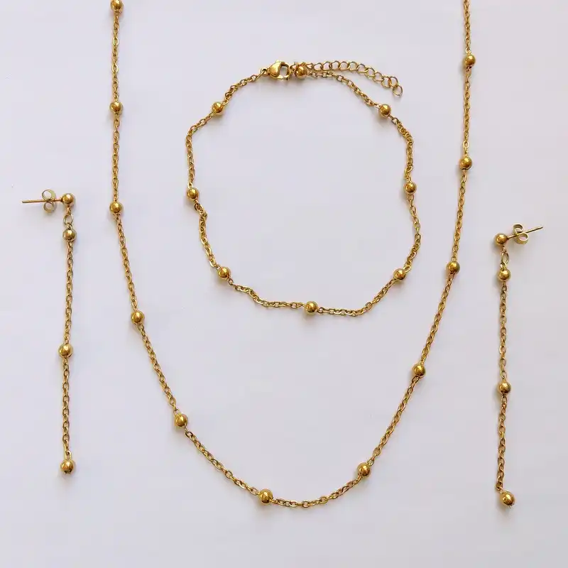 نیم ست زنانه مدل گوی تمام استیل 100