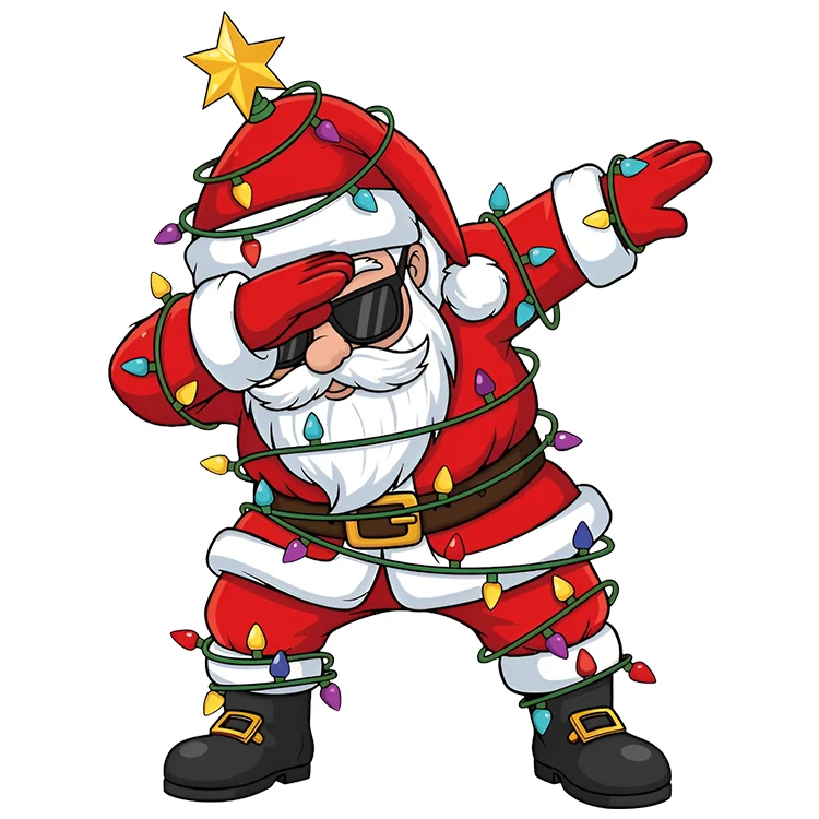 استیکر پارچه و لباس پاد آفرین مدل کریسمس کد DKST738