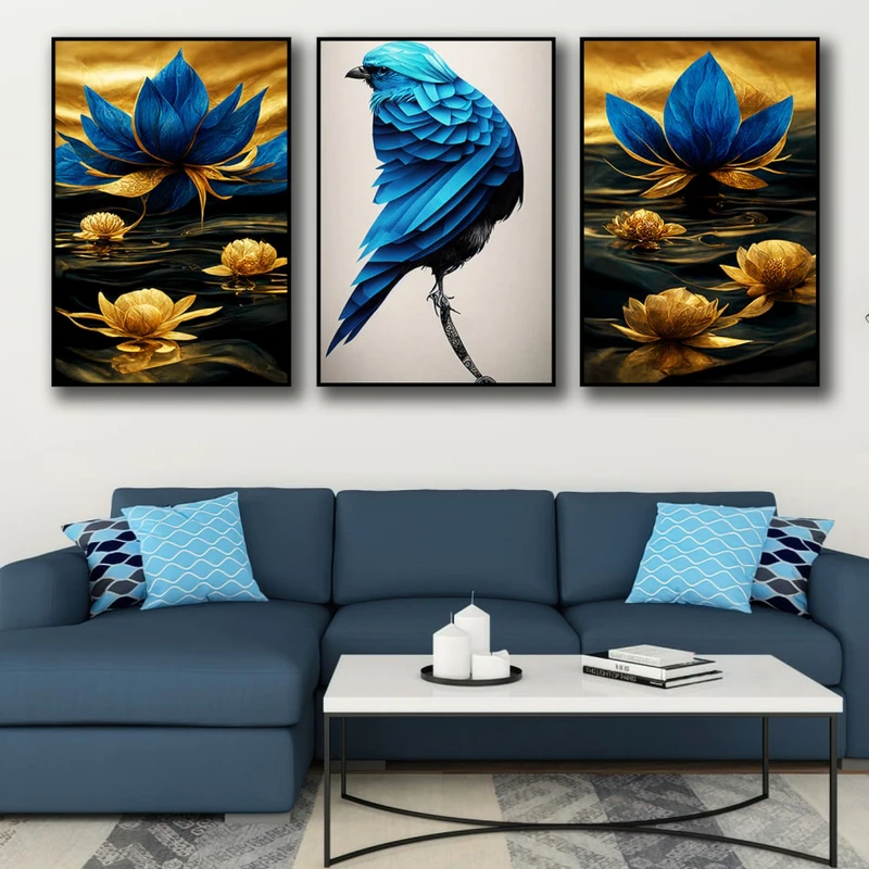 تابلو آتریسا طرح مدرن مدل AT00694 مجموعه 3 عددی 