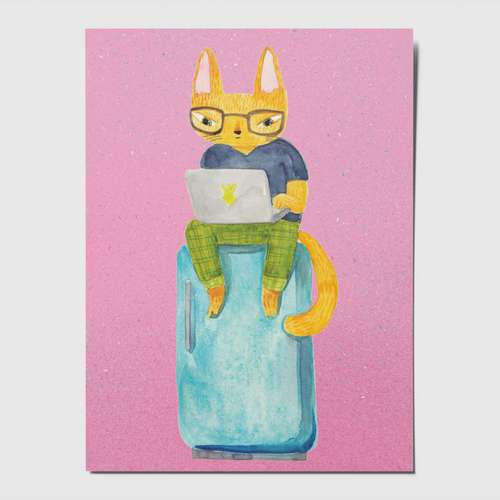 کارت پستال طرح کار در منزل کد STG56