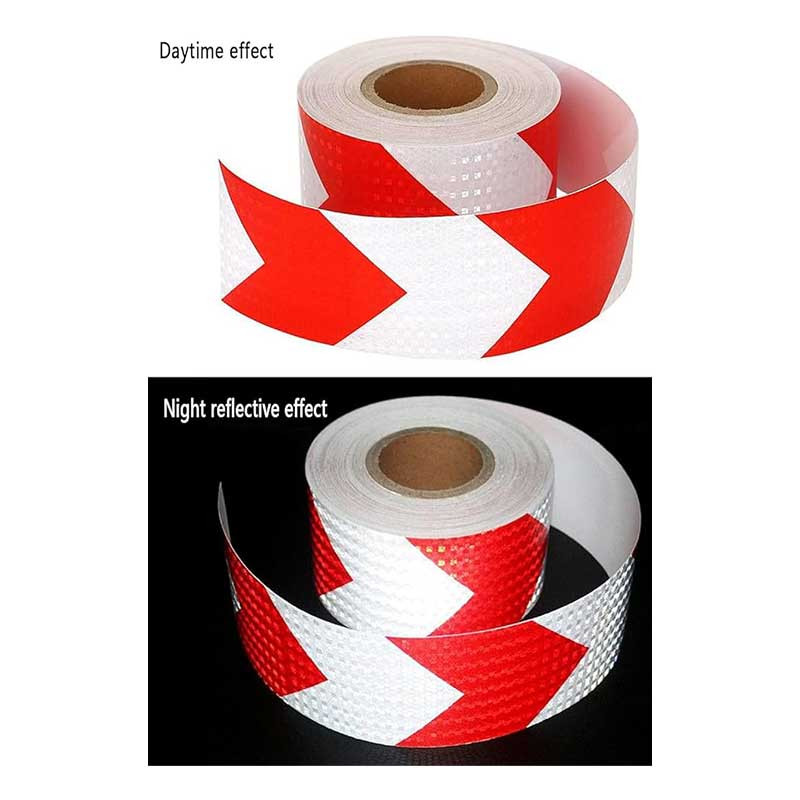 برچسب نوارهشدار لندمون مدل شبرنگ کد NV001 Rw رول یک متری