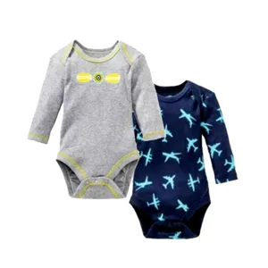 بادی آستین بلند نوزادی لوپیلو مدل هواپیما مجموعه 2 عددی