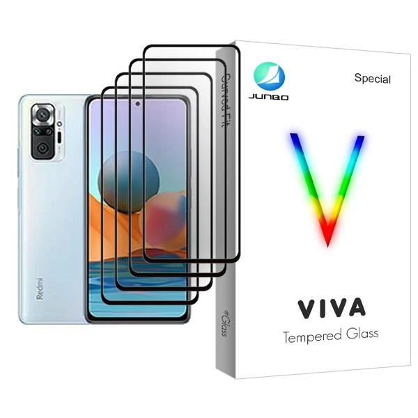 محافظ صفحه نمایش جانبو مدل Viva Glass MIX004 مناسب برای گوشی موبایل شیائومی Redmi Note 10 Pro بسته چهار عددی