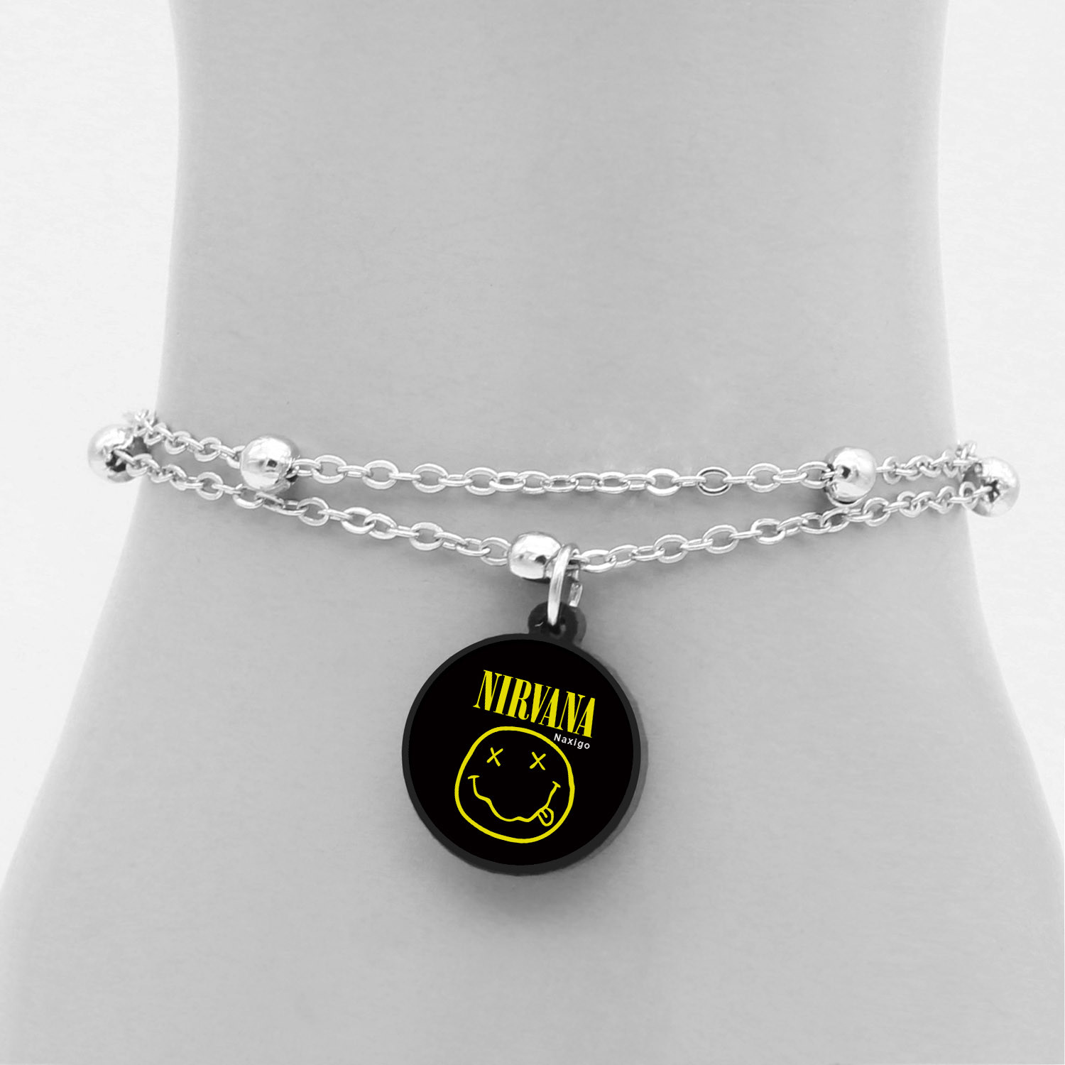 پابند زنانه ناکسیگو مدل شب تاب طرح Nirvana کد LB7449