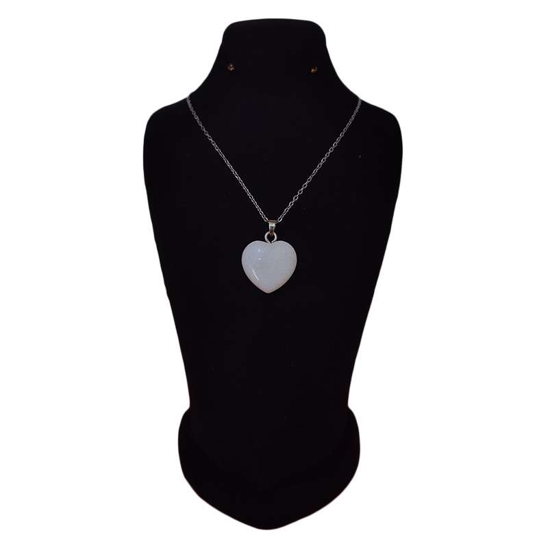 گردنبند دخترانه مدل اوپال قلبی گردنبند دخترانه مدل اوپال قلبی