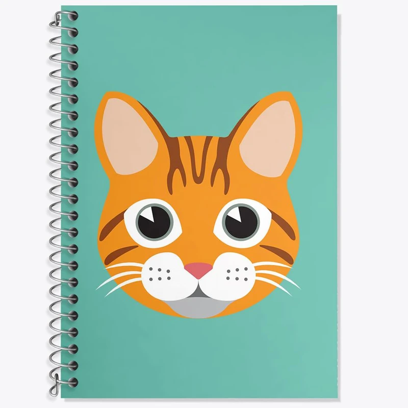 دفتر زبان 50 برگ خندالو مدل سه خط طرح گربه کد 5011