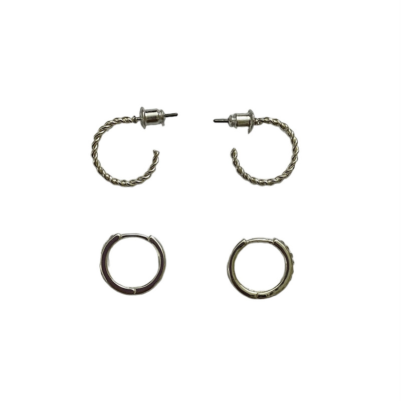 گوشواره زنانه مدل حلقه ای مجموعه دو عددی گوشواره زنانه مدل حلقه ای مجموعه دو عددی