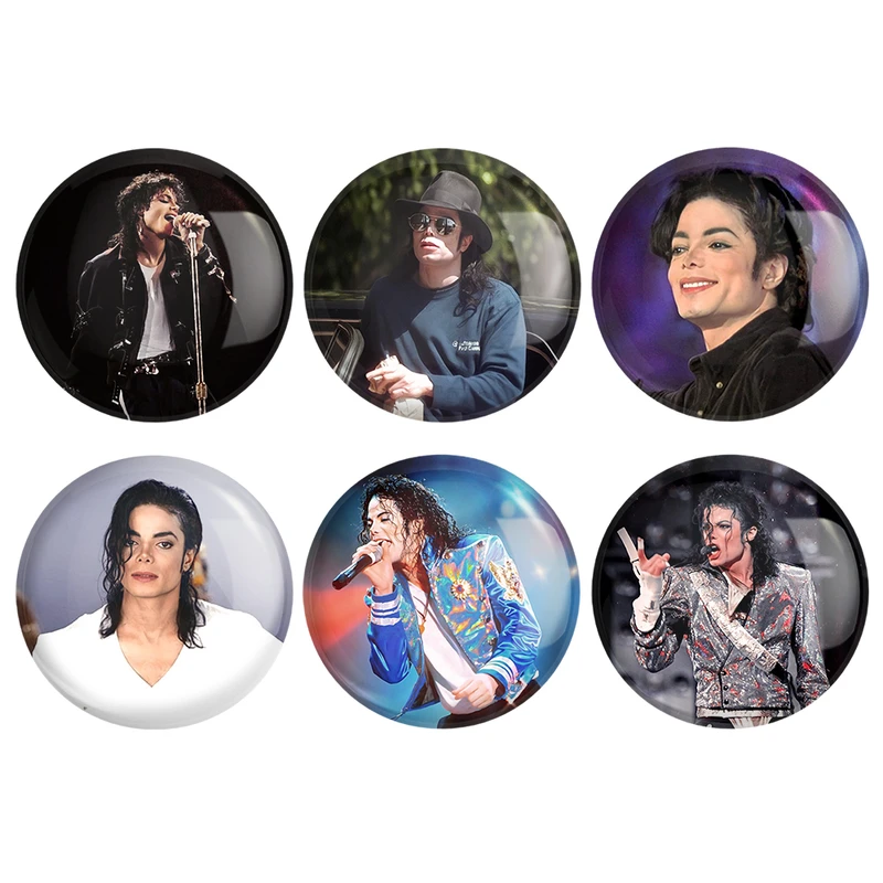  مگنت خندالو طرح مایکل جکسون Michael Jackson کد 1104A مجموعه 6 عددی
