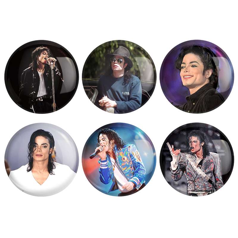 مگنت خندالو طرح مایکل جکسون Michael Jackson کد 1104A مجموعه 6 عددی