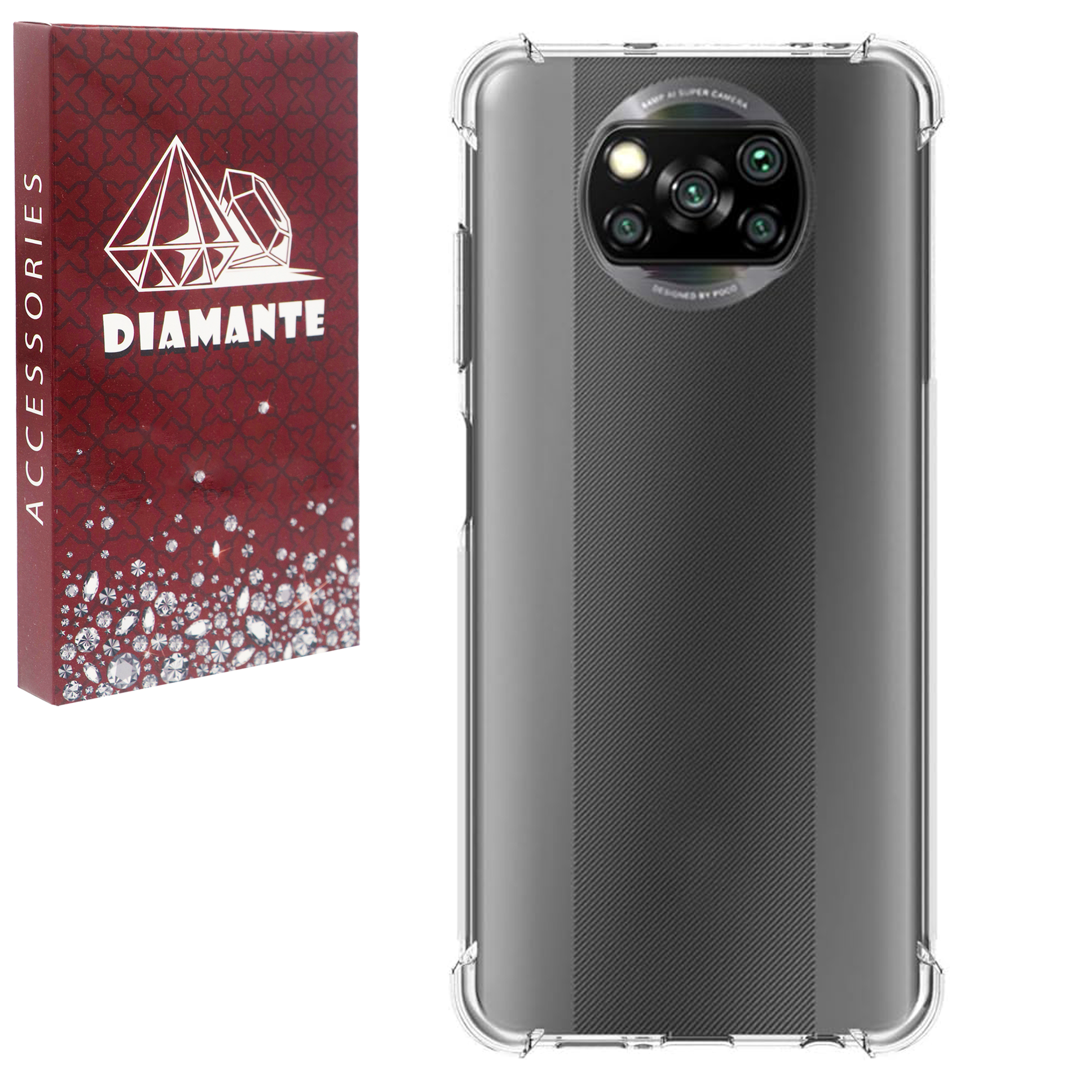 کاور دیامانته مدل ساده مناسب برای گوشی موبایل شیائومی Poco X3 Pro / X3 NFC
