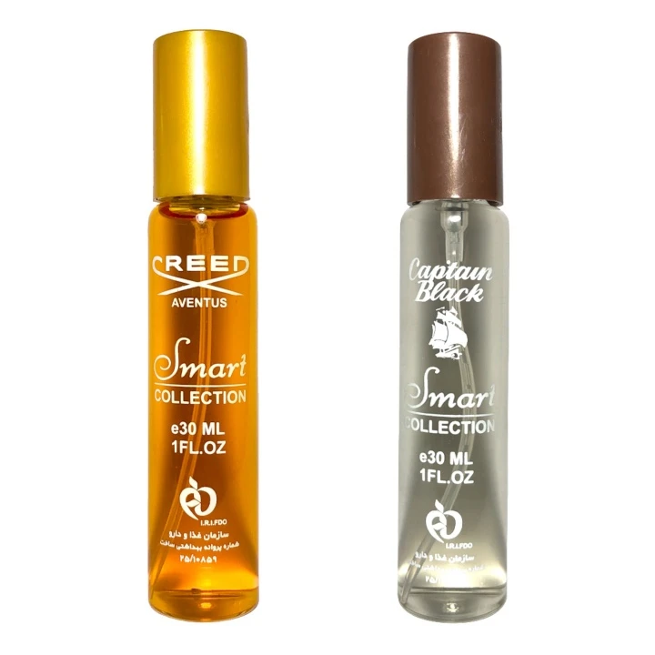 عطر جیبی مردانه اسمارت کالکشن مدل aventus capitan Black حجم 30 میلی لیتر بسته 2 عددی