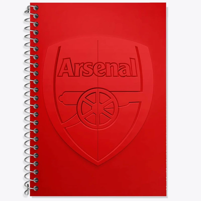 دفتر زبان 50 برگ خندالو مدل دو خط طرح باشگاه آرسنال کد 27184