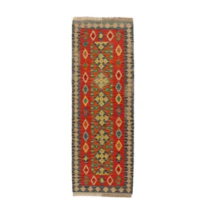 گلیم دستبافت کناره طول دو و نیم متر مدل قشقایی کد 598568