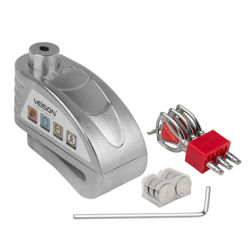 عکس شماره 2 : قفل دیسکی موتورسیکلت ویژن مدل دزدگیردار dx19-s