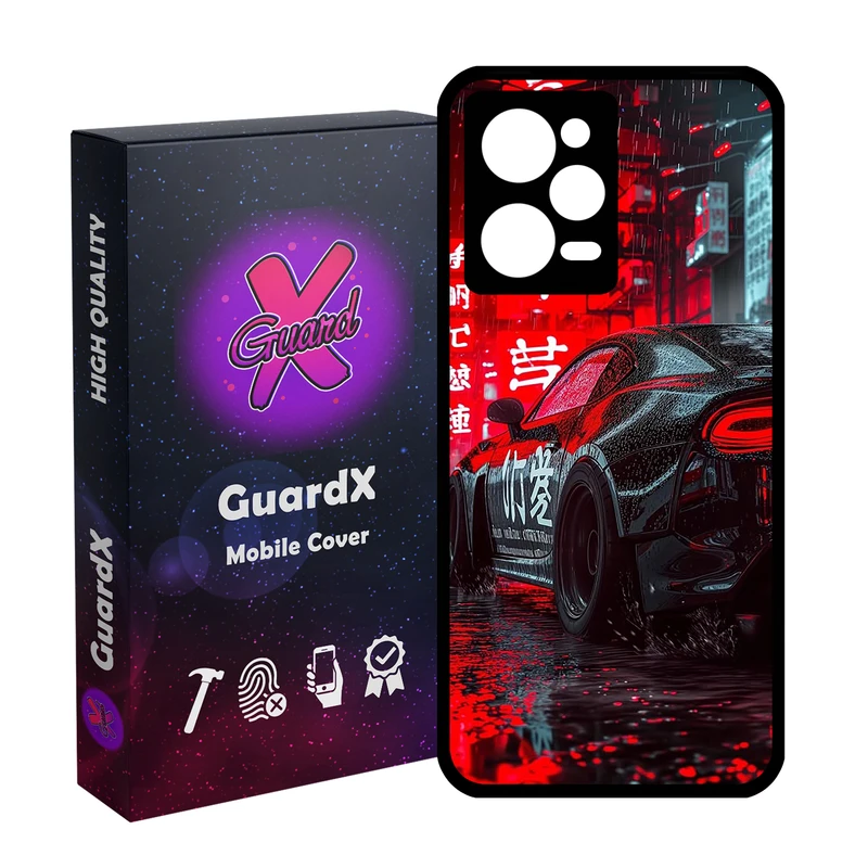 کاور گارد ایکس طرح ماشین مدل  Glass10740 مناسب برای گوشی موبایل شیائومی Redmi Note 12 Pro 5G/Poco X5 Pro 5G/Note 12 Pro Speed