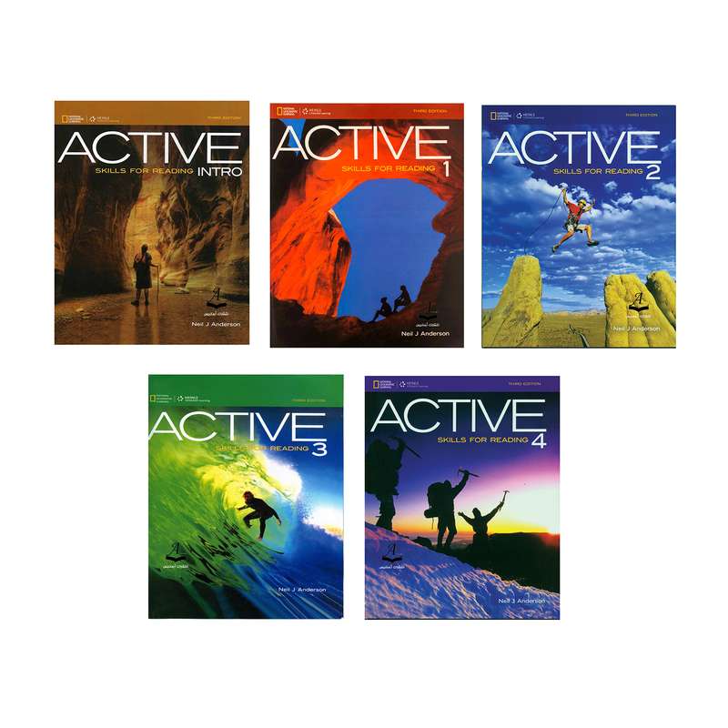 کتاب Active Skills For Reading اثر Neil J Anderson انتشارات آرماندیس پنج جلدی