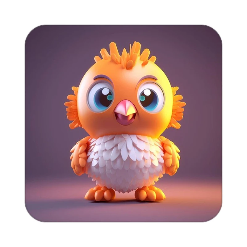 زیر لیوانی کاکتی طرح حیوانات کارتونی مدل mp27811