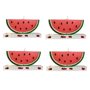 شمع مدل Ogps طرح هندوانه شب یلدا بسته چهار عددی