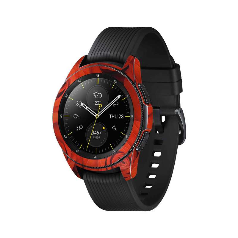 برچسب ماهوت طرح Red-Flower مناسب برای ساعت هوشمند سامسونگ Galaxy Watch 42mm