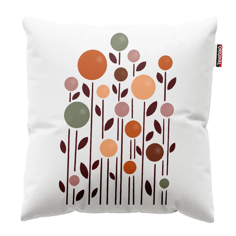 کوسن پاد آفرین طرح گل کد 5185 سایز 30*30 سانتی متر