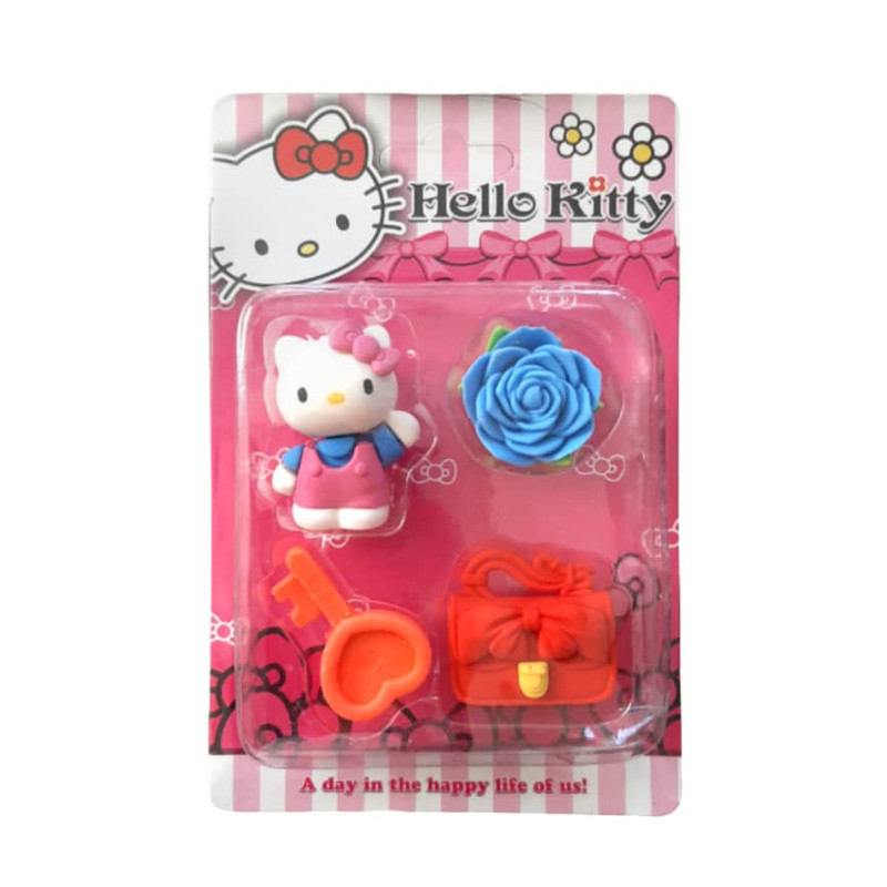 پاک کن مدل فانتزی hello kitty مجموعه 4 عددی