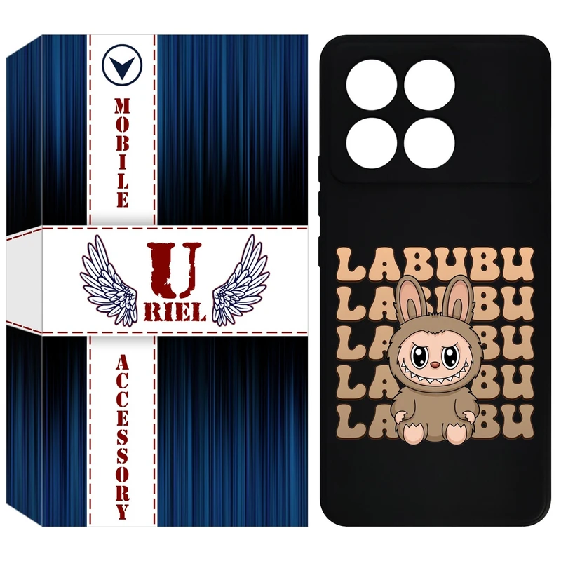 کاور یوریل قاب مدل KSH کد 134 طرح عروسک لبوبو مناسب برای گوشی موبایل شیائومی Poco F6 Pro / Redmi K70 / K70 Pro