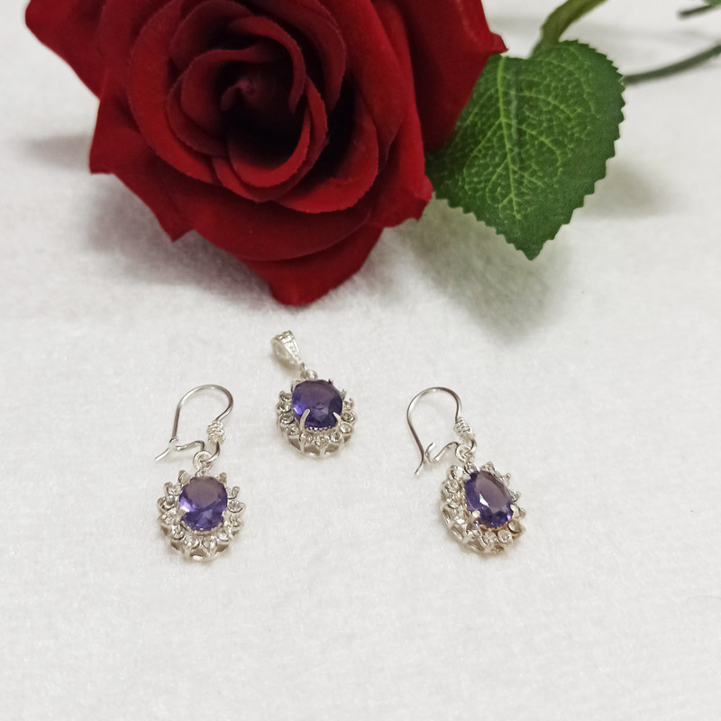 نیم ست نقره زنانه سلین کالا مدل آماتیس کد ce-5