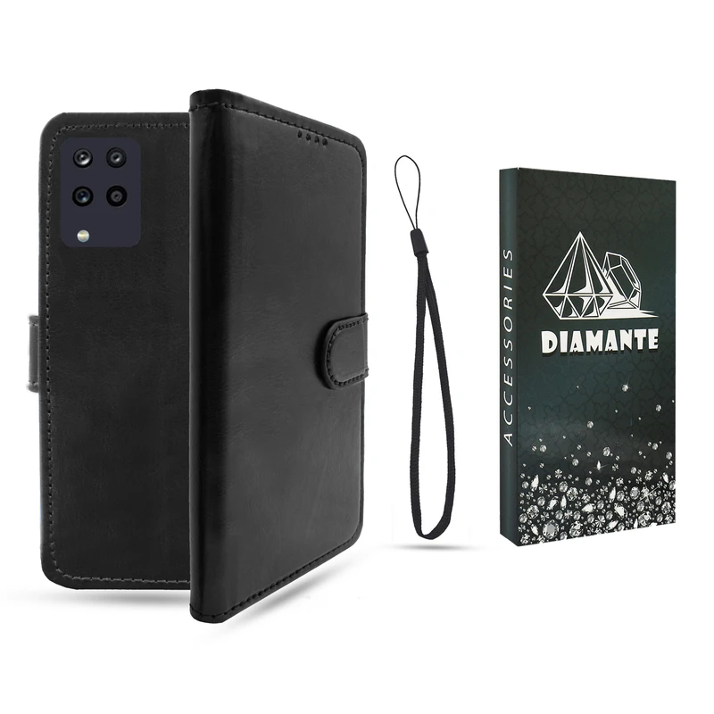 کیف کلاسوری دیامانته مدل Kif_BK مناسب برای گوشی موبایل سامسونگ Galaxy F12 به همراه بند آویز